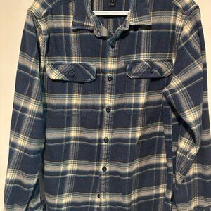 Patagonia Blue Plaid Button-Up Shirt